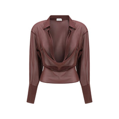 The Andamane Purple Silk Blouse