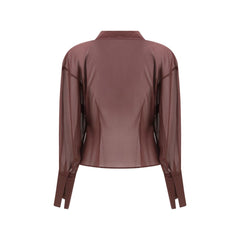 The Andamane Purple Silk Blouse