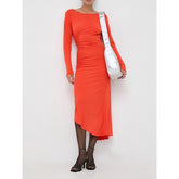 Patrizia Pepe Orange Acetate Casual Dress
