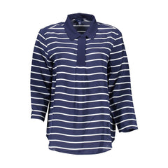Gant blaues Viskose Damen Poloshirt