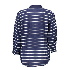 Gant blaues Viskose Damen Poloshirt