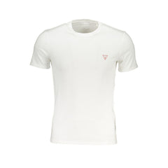Guess Jeans Weißes Herren-T-Shirt aus Bio-Baumwolle