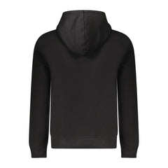 Guess Jeans Black Cotton Men Sweatshirt Slim Fit Hooded