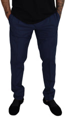 Dolce & Gabbana Blauwe Katoenen Nette Broek