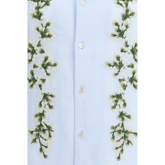 Baziszt Blue Cotton Dress Shirt