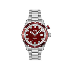 Hugo Boss Graue Edelstahl-Armbanduhr
