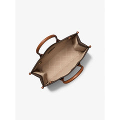 Michael Kors Braune Lederschultertasche
