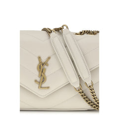Saint Laurent Beige Lamm Ovis Aries Aries Umhängetasche