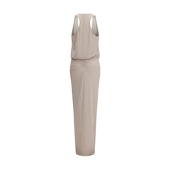 The Andamane Gray Polyester Long Dress