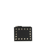 Valentino Garavani Black Calf Leather Bos Taurus Wallet