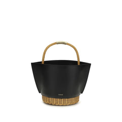 Sacai Black Calf Leather Bos Taurus Shoulder Bag