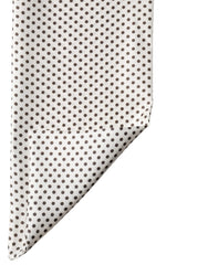 Dolce & Gabbana White Brown Polka Dot Silk Bandeau Neck Wrap 151cm x 13cm Scarf