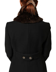 Dolce & Gabbana Brauner Pelz-Schulterkragen Neck Wrap 60cm x 14cm Schal