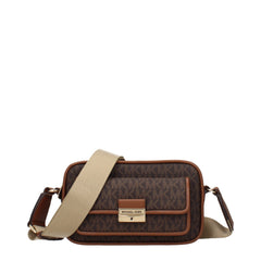 Michael Kors Brown Fabric Crossbody Bag
