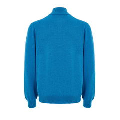 Gran Sasso Blauer Rollkragenpullover aus Wolle