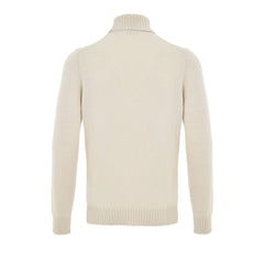 Gran Sasso Rollkragenpullover aus beigefarbener Wolle