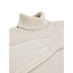 Gran Sasso Rollkragenpullover aus beigefarbener Wolle