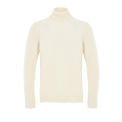 Gran Sasso Rollkragenpullover aus weißer Wolle
