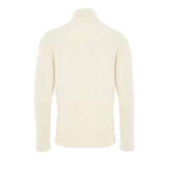 Gran Sasso Rollkragenpullover aus weißer Wolle