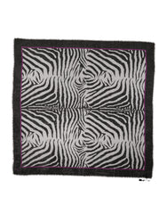Dolce & Gabbana Schal mit Zebra-Muster in Weiß und Schwarz 255cm x 132cm Herrenschal