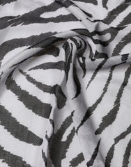 Dolce & Gabbana Schal mit Zebra-Muster in Weiß und Schwarz 255cm x 132cm Herrenschal