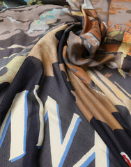 Dolce & Gabbana Multicolor Taormina Modal Shawl 130cm x 130cm Men Scarf