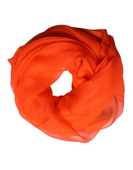 Dolce & Gabbana Leuchtroter Seidenwickelschal Foulard 132cm x 98cm Schal