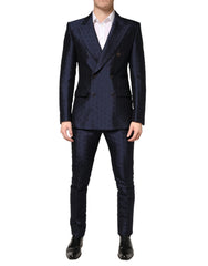 Dolce & Gabbana Dunkelblauer zweireihiger Anzug (2-teilig) SICILIA