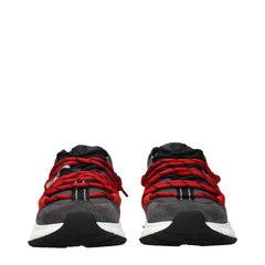 Versace Gray Leather Chunky Sneakers