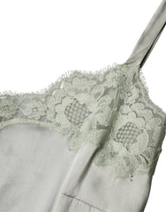 Dolce & Gabbana Hellgrünes florales Spitzen-Dessous-Oberteil Unterwäsche