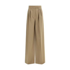 Max Mara Beige Freizeithose aus Fleece-Wolle
