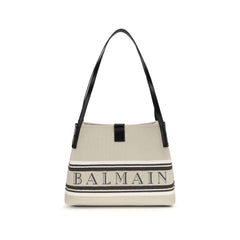 Balmain Beige Cotton Shoulder Bag