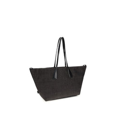 Balmain Black Raffia Shoulder Bag