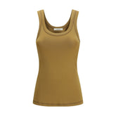 Lemaire Braune Baumwoll-Tanktops