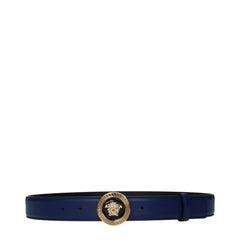 Versace Blue Leather Regular Belt