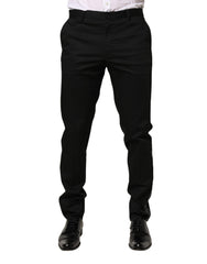 Dolce & Gabbana Schwarze Skinny-Herrenhose aus Baumwolle