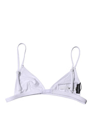 Dolce & Gabbana Top Weißes Nylon Triangel-Badekleidungsset Strandmode Bikini