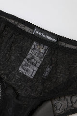 Dolce & Gabbana Schwarze Unterhose aus Nylon-Stretch mit mittlerer Bundhöhe