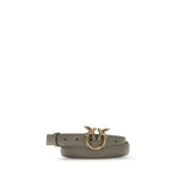 PINKO Gray Calf Leather Bos Taurus Regular Belt