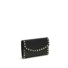 Valentino Garavani Black Calf Leather Bos Taurus Wallet