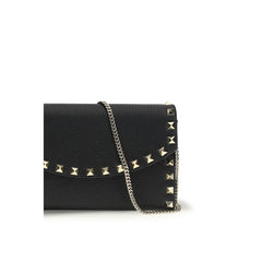 Valentino Garavani Black Calf Leather Bos Taurus Wallet