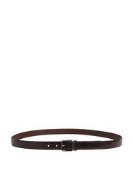 Dolce & Gabbana Herren Brauner Klassischer Ledergürtel mit Metallschnalle