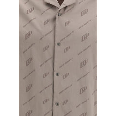 Off-White Beige Viscose Shortsleeve Shirt