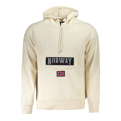 Norwegen 1963 Beigefarbener Herren-Kapuzenpullover aus Baumwolle