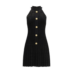 Balmain Black Viscose Cocktail Dress