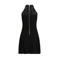 Balmain Black Viscose Cocktail Dress