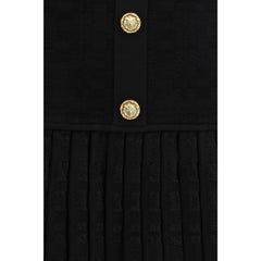 Balmain Black Viscose Cocktail Dress