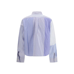 E.L.V. DENIM Blue Cotton Pattern Shirt
