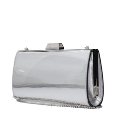 Jimmy Choo Clutch Bag aus grauem Leder