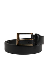 Dolce & Gabbana Heren Zwarte Klassieke Leren Riem met Metalen Gesp
